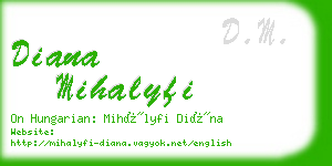 diana mihalyfi business card